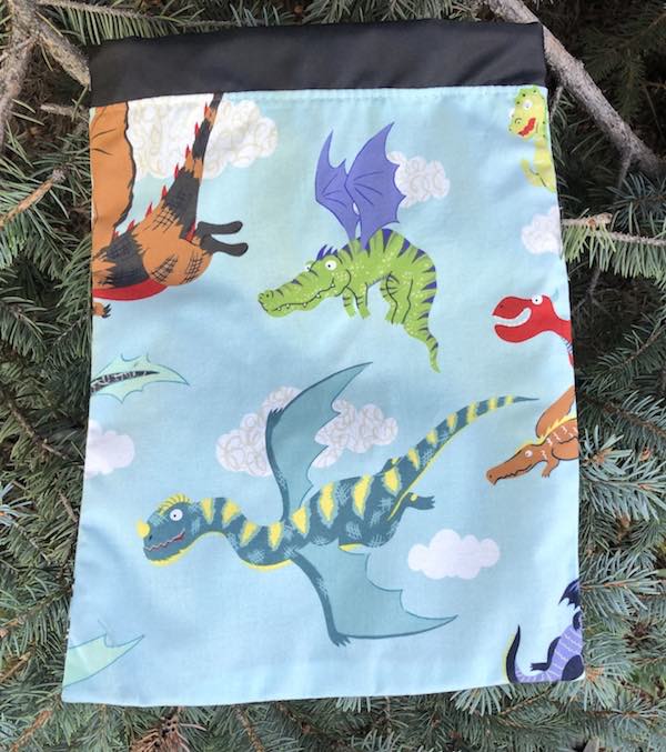 Friendly Skies Flatie Jr. a flat drawstring bag