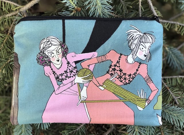 Ghastlie Knitters zippered bag, The Scooter