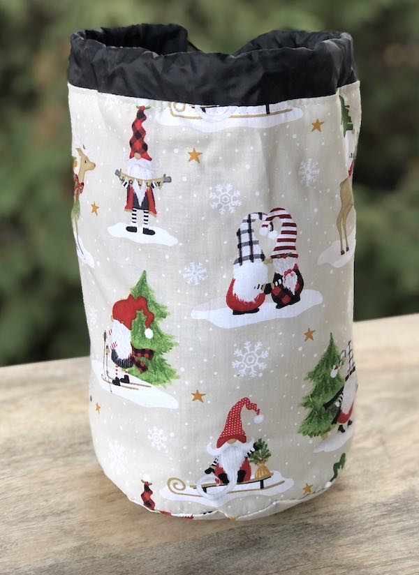 Gnome-antics SueBee Round Drawstring Bag