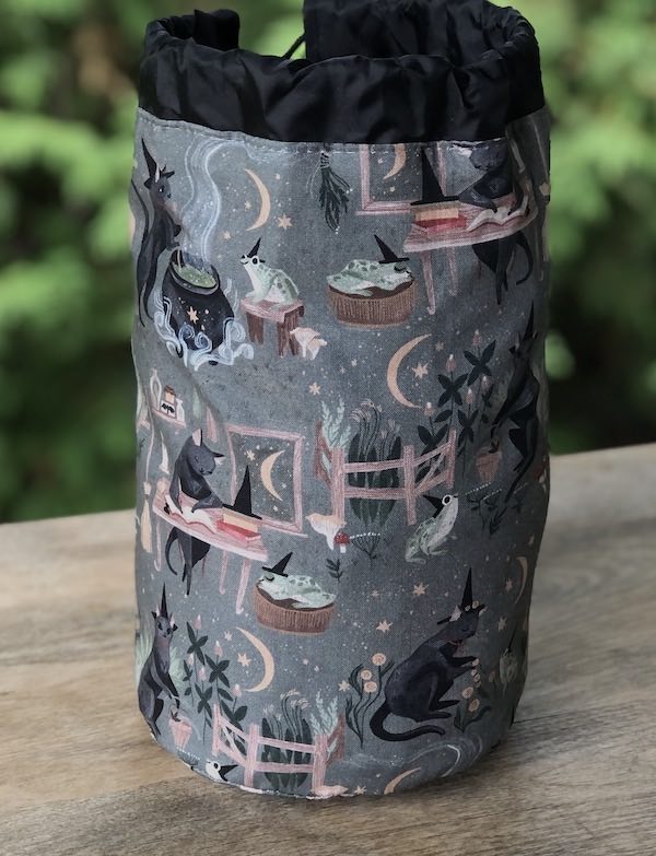 Goblincore SueBee Round Drawstring Bag