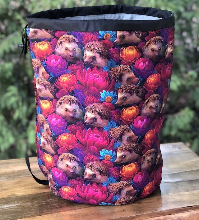 Happy Hedgehogs Alpaca Large Knitting Bag
