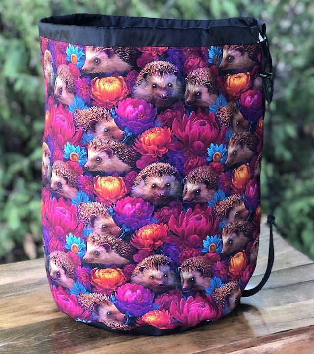 Happy Hedgehogs Alpaca Large Knitting Bag