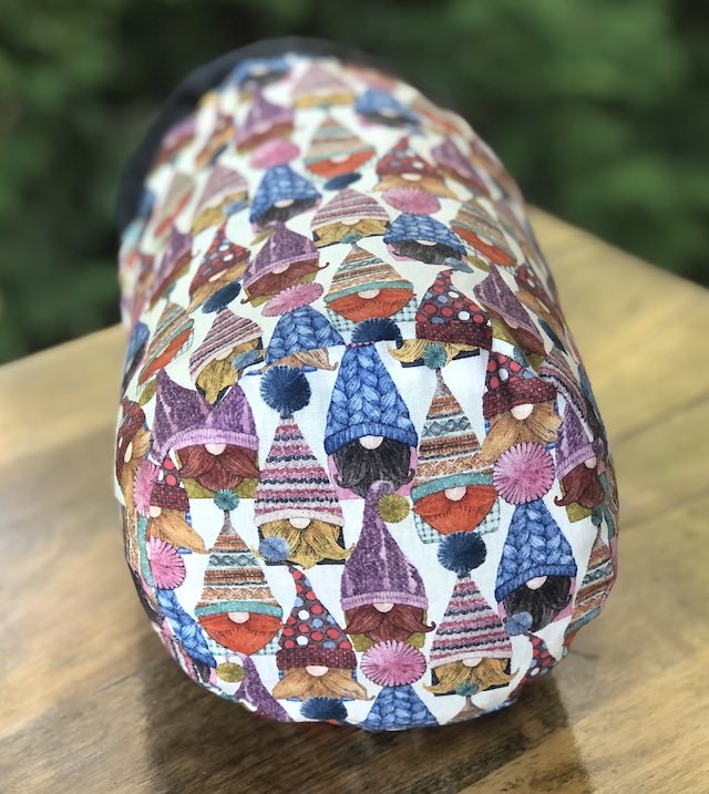 Hattie Gnomes Cream SueBee Round Drawstring Bag
