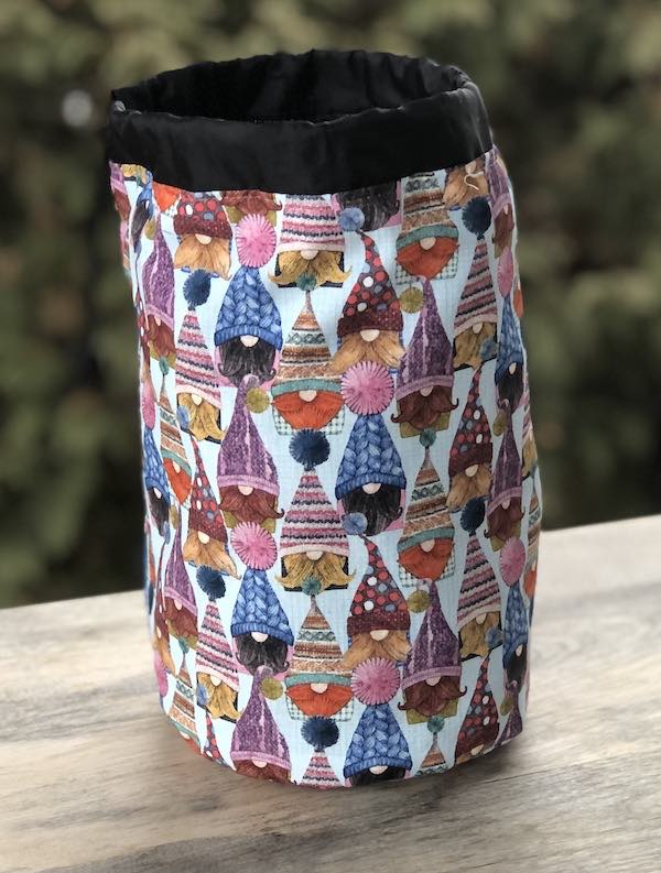 Hattie Gnomes SueBee Round Drawstring Bag