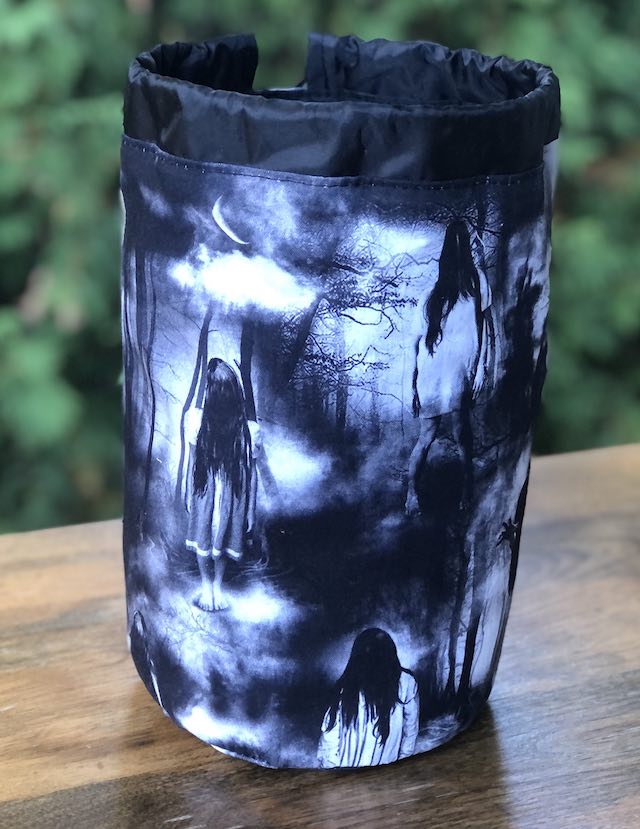 Haunted Forest SueBee Round Drawstring Bag