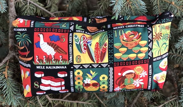 Hawaii Christmas Large Zini Flat Bottom Bag