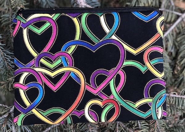 Hearts zippered bag, The Scooter