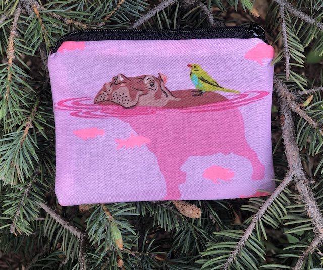 My Hippos Don't Lie pink coin purse, The Raven
