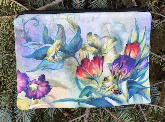 Hummingbirds and Frogs zippered bag, The Scooter