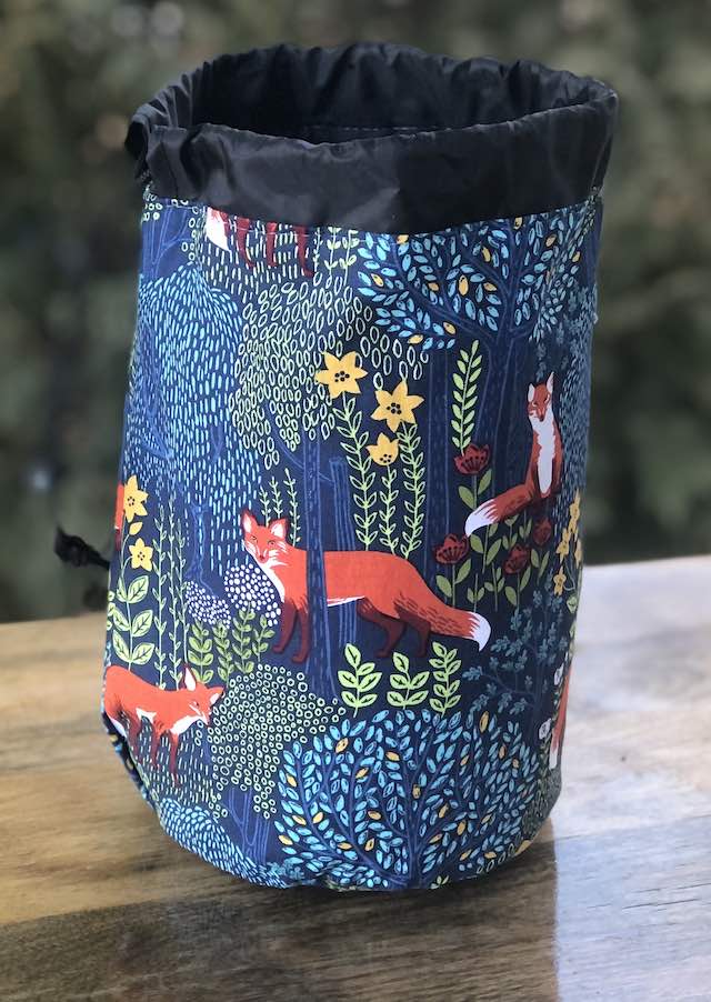 Into the Woods SueBee Round Drawstring Bag