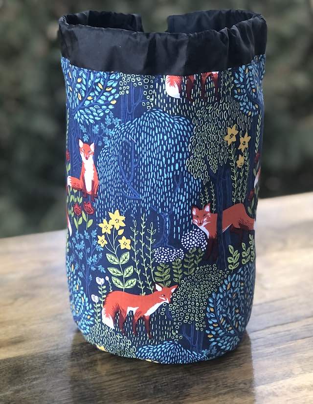 Into the Woods SueBee Round Drawstring Bag