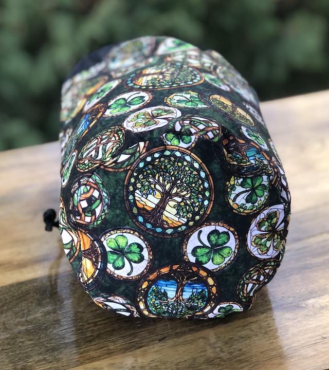 Irish Medallions SueBee Round Drawstring Bag