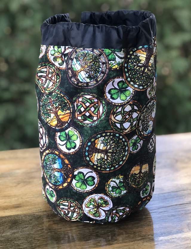 Irish Medallions SueBee Round Drawstring Bag