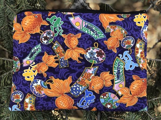 Japanese Goldfish Mahjongg card and coin purse, The Slide