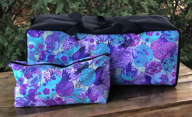 Japanese Pop Three Piece Mahjongg Storage Set, The Zippered Tote-ster, Large Zini and Mattie