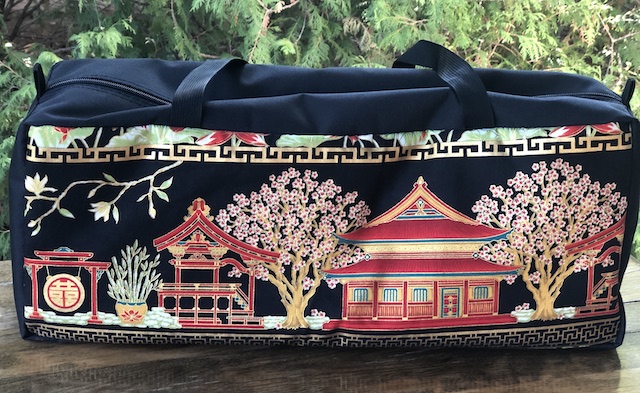 Japanese Village Mahjongg Storage Set The Zippered Tote-ster and Large Zini