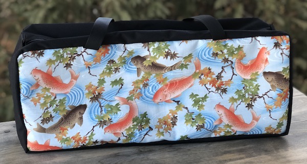 Koi and Maple Leaves Mahjongg Storage Set The Zippered Tote-ster and Large Zini