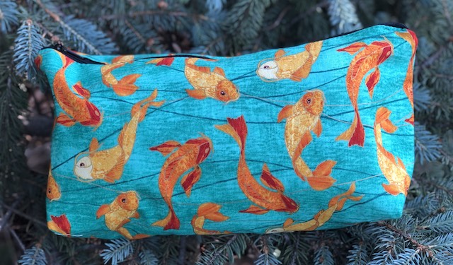 Japanese Koi Large Zini Flat Bottom Bag