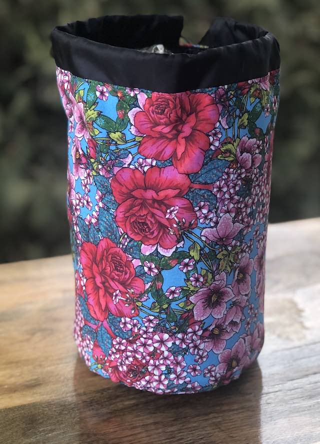 Language of Flowers SueBee Round Drawstring Bag