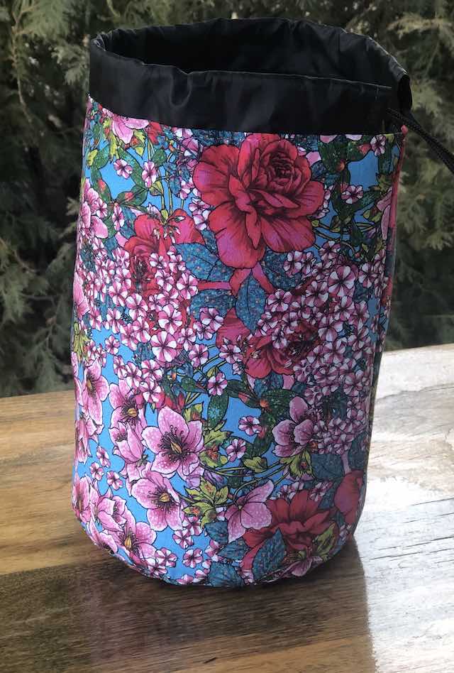 Language of Flowers SueBee Round Drawstring Bag