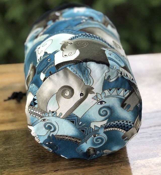 Laurel Burch Horses SueBee Round Drawstring Bag