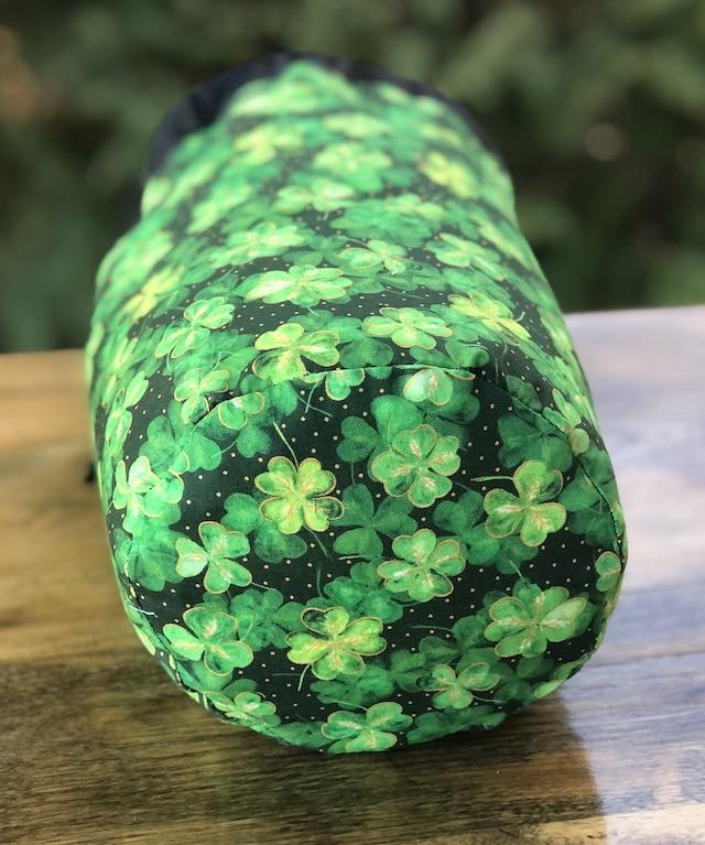 Lucky Clovers SueBee Round Drawstring Bag