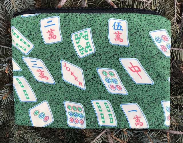 Mahjong Tiles on Green, Mahjongg card and coin purse, The Slide