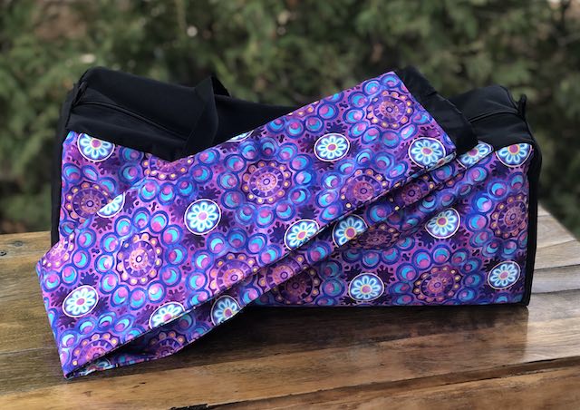 Mandela Crescents Three Piece Mahjongg Storage Set, The Zippered Tote-ster, Large Zini and Mattie