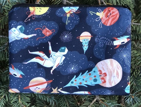 Merry Spacemas zippered bag, The Scooter