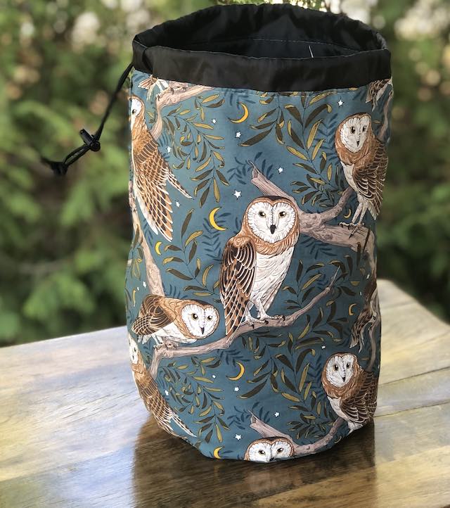 Midnight Owls drawstring bag, The Large Suebee