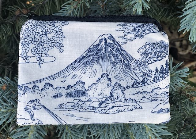 Crane and Mt Fuji coin purse, The Raven
