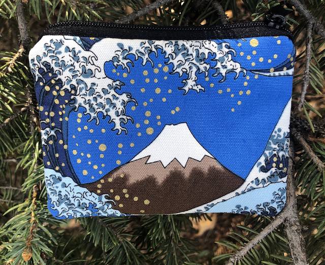 Mt Fuji and Wave coin purse, The Raven