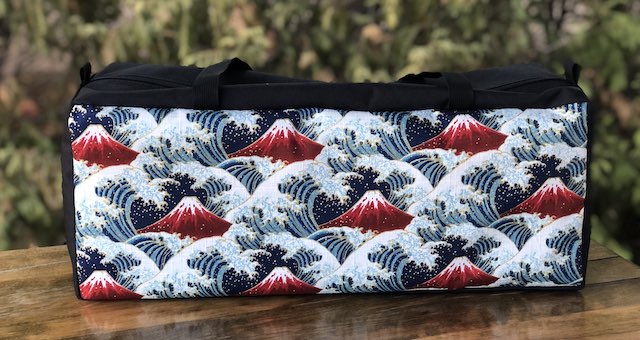 Mt Fuji and Waves Mahjongg Storage Set The Zippered Tote-ster and Large Zini
