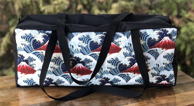 Mt Fuji and Waves Mahjongg Storage Set The Zippered Tote-ster and Large Zini