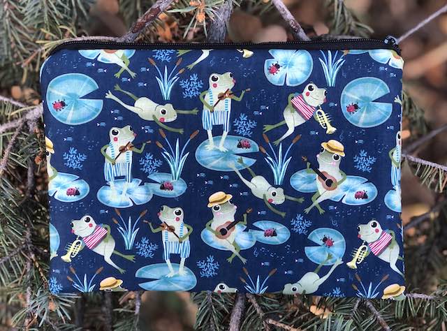 Musical Frogs zippered bag, The Scooter