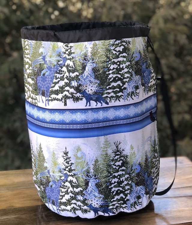 Nature's Winter Alpaca Large Knitting Bag