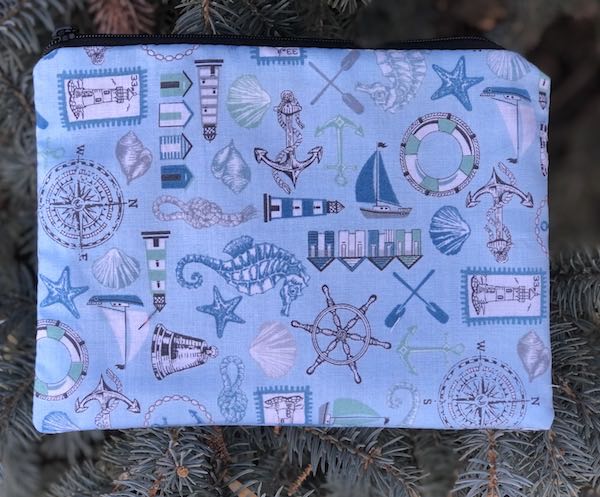 Nautical zippered bag, The Scooter