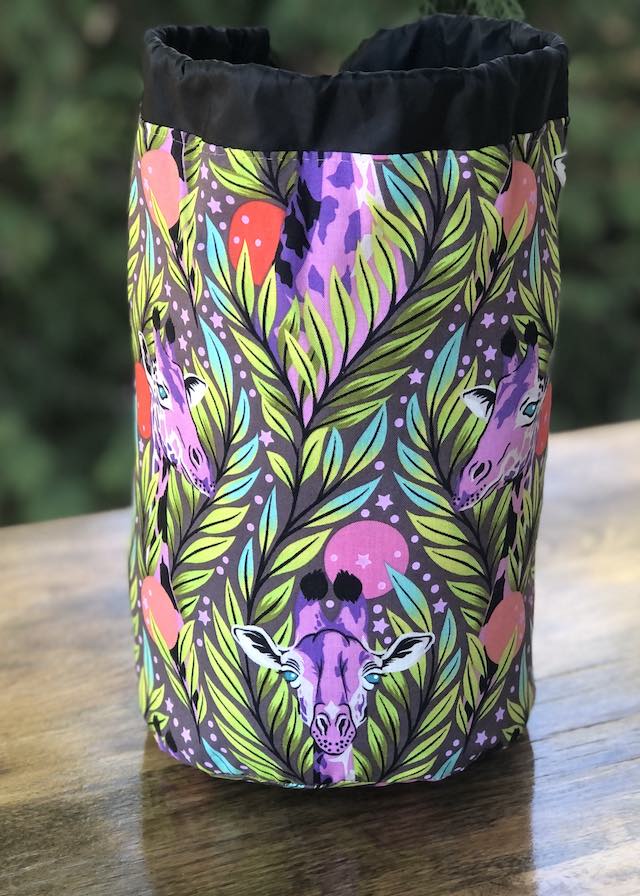 Neck for Days SueBee Round Drawstring Bag