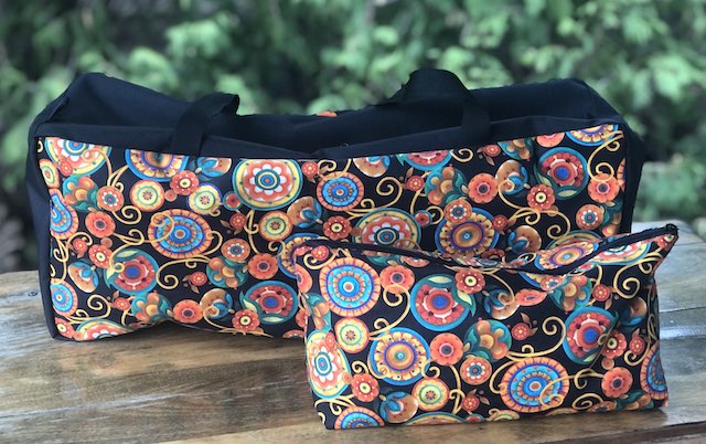 Orange Circles Supa Dupa Mahjongg Storage Set, The Zippered Tote-ster, Large Zini, Racker and Mattie