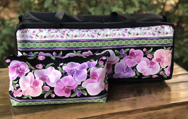 Orchids Mahjongg Storage Set The Zippered Tote-ster and Large Zini