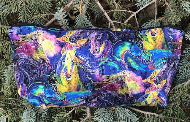 Painted Horses Large Zini Flat Bottom Bag