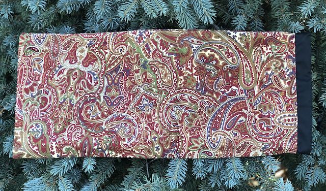 Paisley Corduroy drawstring bag for canasta racks and card spinner, Rummikub racks and tiles,  the Racker Jr