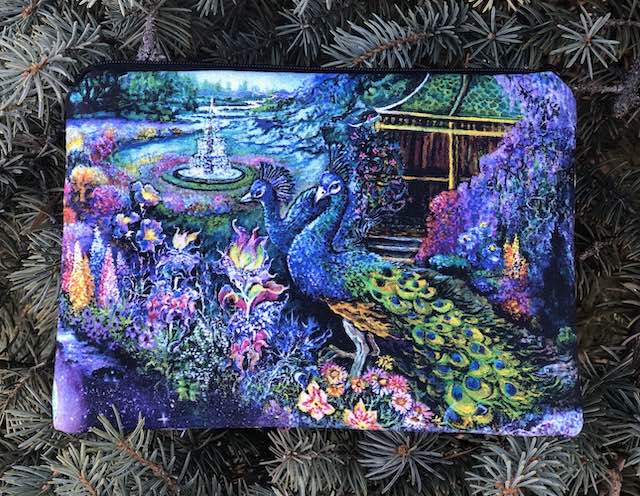 Peacock Pair zippered bag, The Scooter