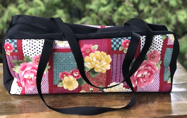 Red Peony Blocks Mahjongg Storage Set The Zippered Tote-ster and Large Zini