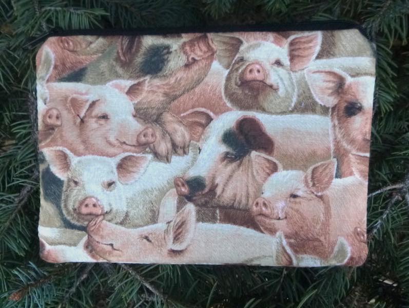 Pig Perfection zippered bag, The Scooter
