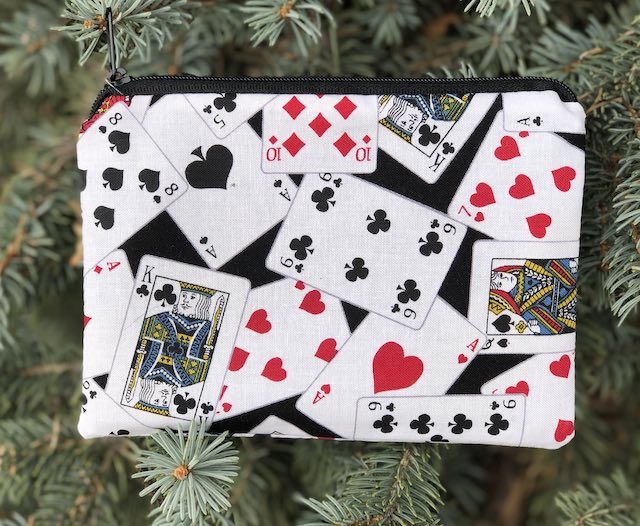 Playing Cards Goldie zippered bag