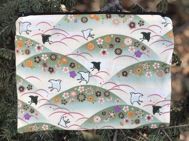 Japanese Plovers Mahjongg card and coin purse, The Slide