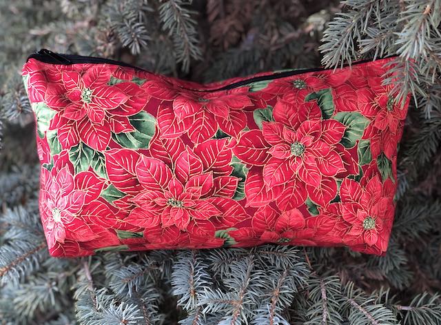 Poinsettia Profusion Large Zini Flat Bottom Bag
