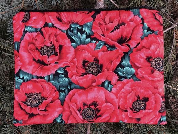 Poppies Supa Scribe extra large pencil case or makeup bag