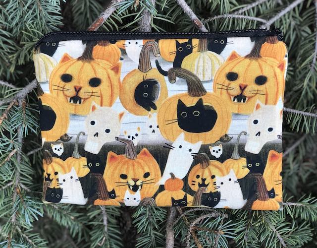 Pumpkin Kitties zippered bag, The Scooter